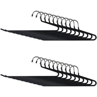 Relaxdays Hosenbügel, Set, rutschfeste Kleiderbügel, platzsparend, HBT: 17,5 x 35 x 0,5 cm, Anzugbügel, schwarz