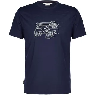 Icebreaker Merino 150 Tech Lite Van Life Kurzarm-t-shirt - Midnight Navy - M