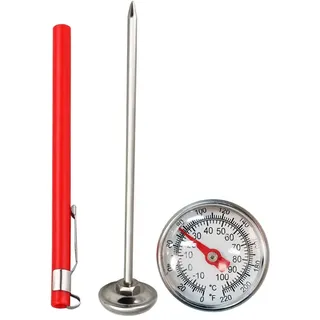 BAOK Edelstahl-Bodenthermometer - Anti-Rost-Bodentemperaturmesser | Gartenzubehör Kompost-Thermometer für Topfpflanzen, Gartenarbeit