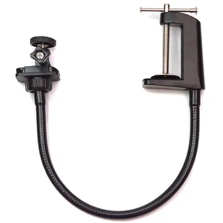 BerryBase flexibles Schwanenhals Stativ mit Tischklemme, 40cm, schwarz