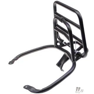 Gepäckträger Klappbar Hinten Schwarz Matt passend für Vespa Elettrica, Primavera, Sprint 50 125 150 – Inkl. Montagematerial, max. 15 kg