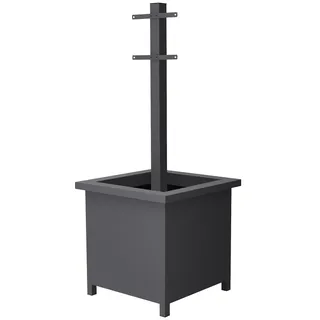 ML-Design Briefkastenständer Anthrazit mit Pflanzkasten, H120 cm Stahl