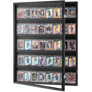 Vevor Vitrine für Sportkarten in 35 verschiedenen Ausführungen, 617 x 775 x 55 mm, Schaukasten mit 98 % UV-Schutz, PC-Glas, abschließbarer Wandschrank für Fußball, Basketball, Hockey Sammelkarten