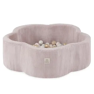 MISIOO Bällebad Blume/Wolke für Babys und Kinder - 95x30cm - Hochwertiger Stoff - Bällebad Baby ab 1 Jahr - 200 Bälle - Perfekt für Kleinkinder und Spielspaß