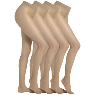 CAMANO »fine everyday« 20 4er Pack, mit leicht verstärkte, kaum sichtbare Fußspitze beige