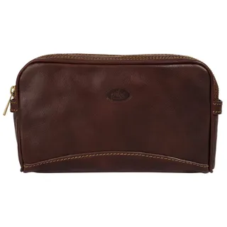 Piké Kulturtasche in Italy | Elegante Kosmetiktasche | Lederetui mit 2 Hauptfächern | 016245