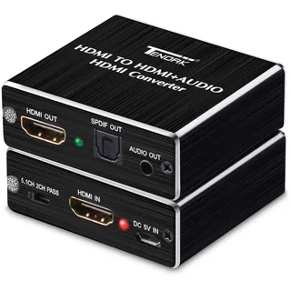 Tendak 4K HDMI Audio Extractor Splitter HDMI zu SPDIF TOSLINK Optisch und Stereo 3.5mm Adapter für Blu-Ray Player DVD PS4 Xbox One PC Sky Box
