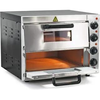 Wiltec 2-Etagen Pizza-Backofen 3000W mit Cordierit Stein für Pizza wie aus dem Steinofen Pizzaofen Backofen