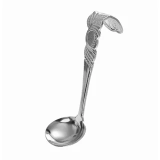 Gräwe ostfriesischer Sahnelöffel, Edelstahl, Serie Rosendekor