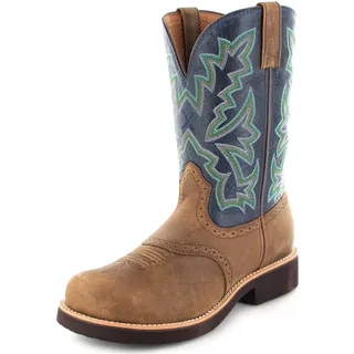 Twisted X Boots Herren Cowboy Stiefel 1716 Barn Burner Westernreitstiefel Lederstiefel Braun 43 EU - 43 EU
