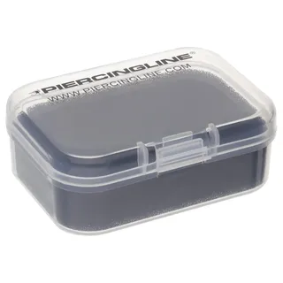 PIERCINGLINE Kunststoff Schmuck-Box mit Schaumstoff 40 x 55 x 20 mm