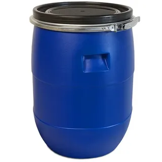 plasteo 60 Liter Weithalsfass Blau