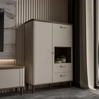 Forte Highboard Lacetti 100,1 x 41,2 x 142,9 cm Beige