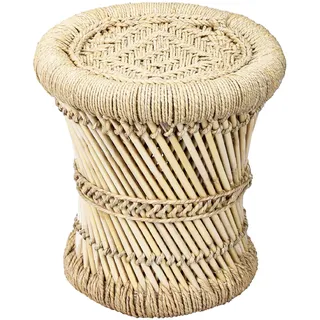 Marrakesch Orient & Mediterran Interior Hocker Benita 30 x 30 x 30 cm Beige