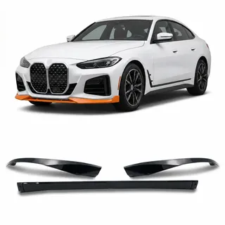 Frontspoiler schwarz glänzend passend für BMW 4er G26 Gran Coupé 2021-heute