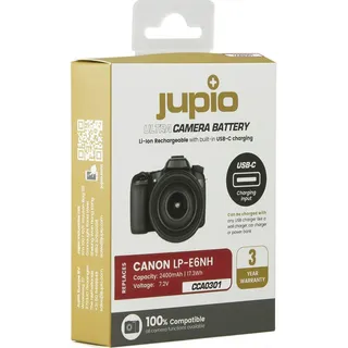 JUPIO LP-E6NH *ULTRA C* USB-C input 2400mAh