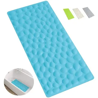 SURFOU Badematte Badewannenmatte rutschfest, Antirutschmatte für Badewanne, Badematte, Maschinenwaschbar, Naturkautschuk, Rechteck 40*80cm, Duschmatte rutschfest mit Saugnäpfen, 100% BPA-frei, schimmelresistent blau
