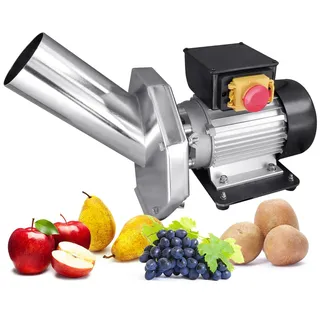 STREND PRO Obsthäcksler Edelstahl mit 550W/1400rpm motor - Obsthäcksler Elektrisch fur Kartoffeln/Obst und Beerenmühle - Rübenmühle/Obstmühle Elektrisch für müheloses Hacken - Obstmühle Edelstahl