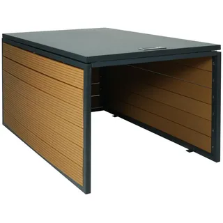 MCW Xl-Mähroboter-Garage, Eiche Artisan, Anthrazit, Kunststoff, 70x43x90 cm, Gartenzubehör, Gartenpflege, Gartenwerkzeuge