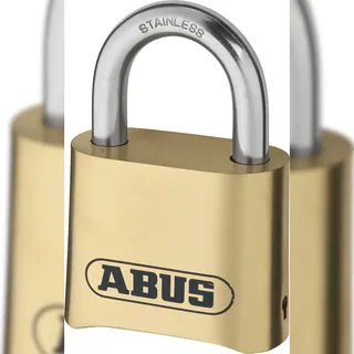 ABUS Zahlenschloss 180IB/50 - Vorhängeschloss aus Messing wetterfest - mit individuell einstellbarem Zahlencode - ABUS-Sicherheitslevel 5 - Messingfarben
