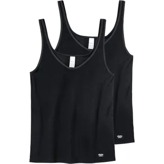 SPEIDEL Unterhemd "Softfeeling", Damen, Gr. 42, N-Gr, schwarz, Obermaterial: 46% Baumwolle, 46% Modal, 8% Elasthan, unifarben, körpernah, V-Ausschnitt, Unterhemden Unterhemd, basic, eng, V-Ausschnitt, weich, elastisch, atmungsaktiv, Baumwollmix