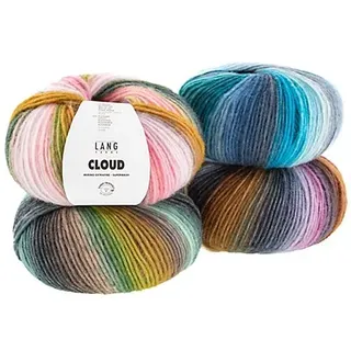 Lang Yarns Wolle Cloud Kastanie/Petrol 100 g