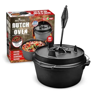 bbqboss Dutch Oven 5 L Gusseisen schwarz