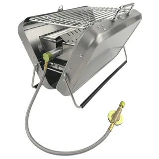 GARDINGER Camping-Gasgrill BBQ42 silberfarben