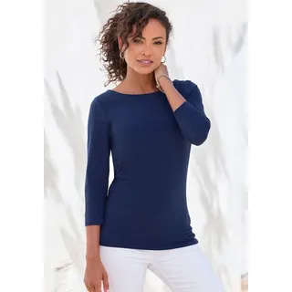 LASCANA 3/4-Arm-Shirt Damen hibiskus, navy Gr.48/50
