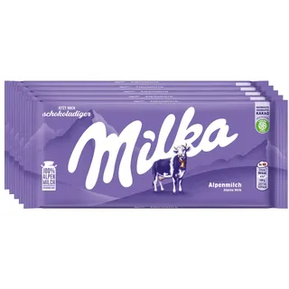Milka Alpenmilch - Schokolade - 5 Tafeln je 90 Gramm