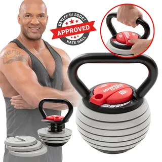 MIWEBA Sports Kettlebell verstellbar 3,4-18 kg grau