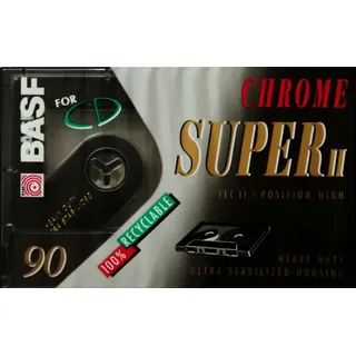 BASF Chrome Super II 90 Minuten Audio Kassette