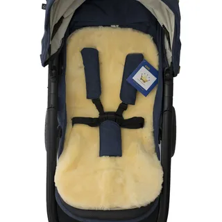 KIWA Echt Lammfell Einlage für Kinderwagen Buggy Baby Bett Kinderbett medizinisch gegerbtes Merino Schaffell