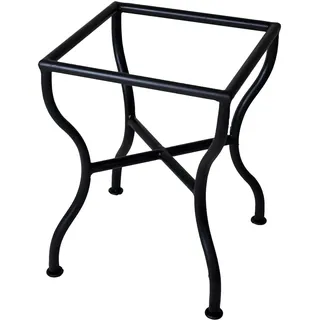Eckiges Mosaiktisch-Gestell aus Eisen in Schwarz, 40 cm, Höhe 45 cm