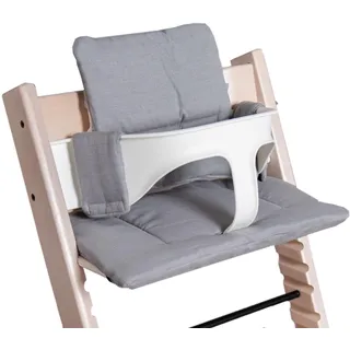Hoppediz Hochstuhl Sitzkissen Set, passend für Stokke Tripp Trapp, 2-teilig, 100% Bio-Baumwolle, Design Kos