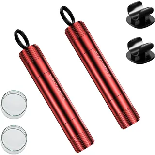 mumisuto 2PCS Safe Pro X für Autoscheiben, Auto-Sicherheitshammer Fensterbrecher, Safe Hammer Auto für Autoscheibe, Einfache Bedienung, Kompakt und Praktisch (Rot)