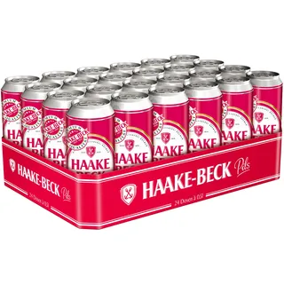 Haake Beck Pils Dosenbier, EINWEG, Pils Bier (24 x 0.5 l Dose) (Packung mit 6)