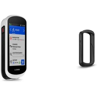 Garmin Edge Explore 2 – GPS-Fahrradnavi für Tourenradfahrende & E-Bikende, 3“ Touchdisplay mit einfacher Bedienung & Silikonhülle für Edge Explore 2, Schwarz