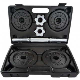 ScSPORTS ScSPORTS® Kurzhanteln Kurzhantel Set 10 kg Hantelscheiben Hantelset mit Koffer 30mm Gusseisen Gewichte Hantelset schwarz