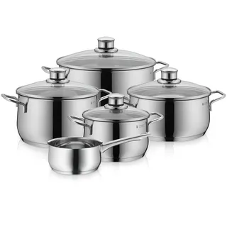 WMF Diadem Plus Topf-Set 5-tlg. 3 x Fleischtopf + Bratentopf + Stielkasserolle