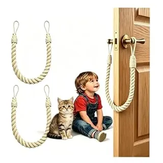 KOQAIIZ Türstopper Klinke, Klemmschutz für Türen, Türkordel, Türstopper Klinke für Kinder & Haustiere, Türklinken Stopper Fingerschutz