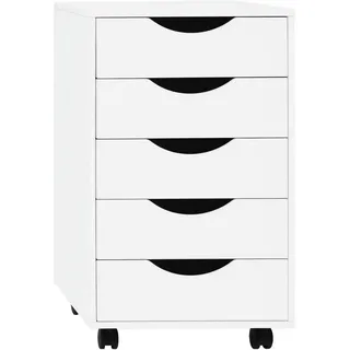 Woltu Rollcontainer 40 x 66,5 x 40 cm weiß