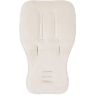 Jollein Sitzauflage Buggy Sommer Frottee/Baumwolle – Universal Buggy Einlage auch für Kinderwagen – Reversibel, Weich und Saugfähig – Sand (Nougat) – 80×46 cm