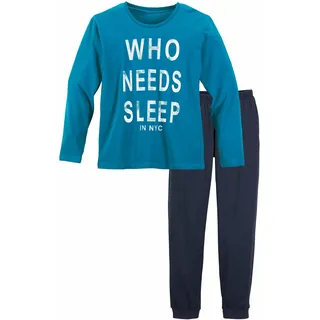 AUTHENTIC LE JOGGER Pyjama in türkis-marine | Gr.: 134/140