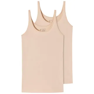 SCHIESSER Damen 2 Pack Trägertop Unterhemd Bio Baumwolle - 95/5 Organic