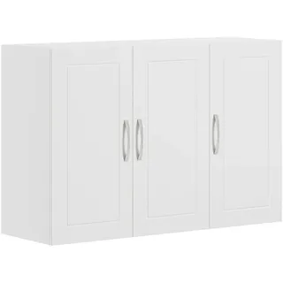 SoBuy Hängeschrank mit 3 Türen Weiß 30x89,99x59,99cm Modern