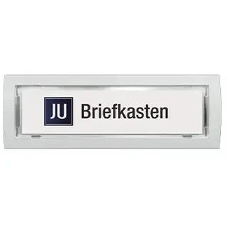 JU Namensschildtaster Klingeltaster Kombitaster mit Namensschild 21-111, weiß 65x22 mm