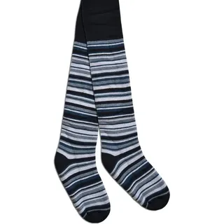 Normani Strumpfhose Kinder-Ringel-Thermostrumpfhose (1 St) mit Frotteefütterung blau 86-92 | 86-92 cm
