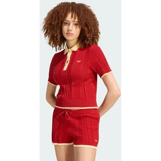 adidas CALI POLOSHIRT, ZOPFMUSTER - Team Victory Red - M