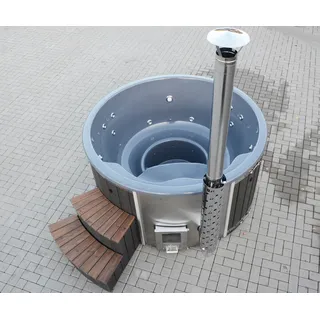 Badezuber Hottube Pool Badetonne Holzofen Spa Sprudel Massage Hottub Hot Tub